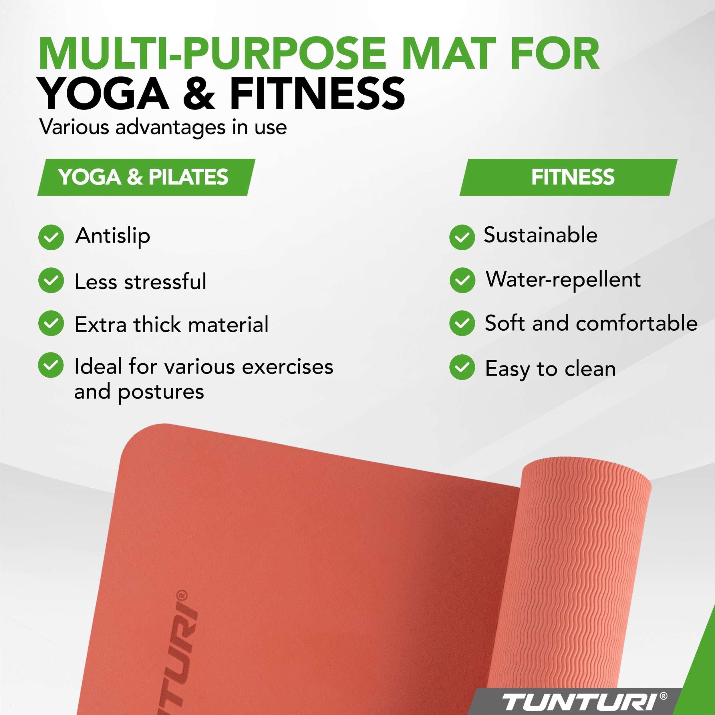 Yoga mat 8mm - Pilates Mat - Extra Dikke Fitness Mat - 183x61x0,8 cm - Anti Slip 5/7