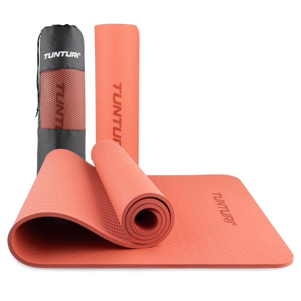 Yoga mat 8mm - Thick TPE mat - Pilates sportsmat - 183x61x0,8 cm - Rosé Gold