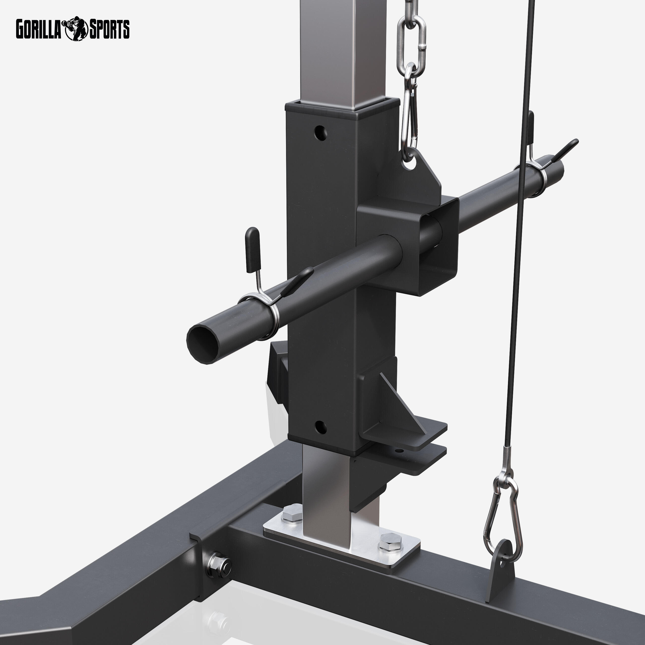 Lat Pulley Station - incl. kabels - Kracht station - Lat station - Zwart 6/7