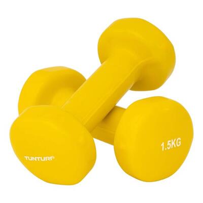 Dumbbell set - vinyl - rood