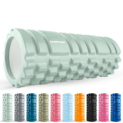Yoga Grid Foam Roller - 33 cm lang in Grau - Inkl. kostenlose Fitness-App