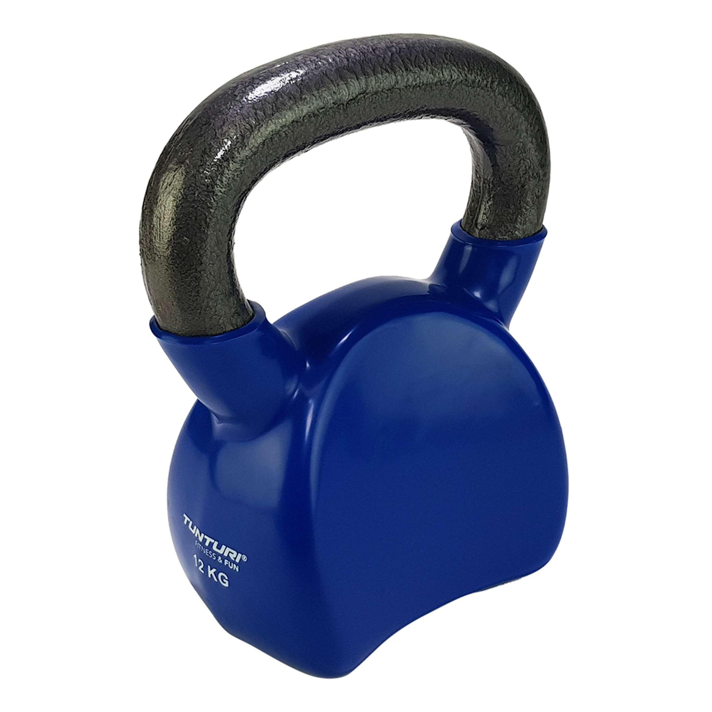 TUNTURI Kettlebell litinový ve vinylu TUNTURI 12 kg modrý