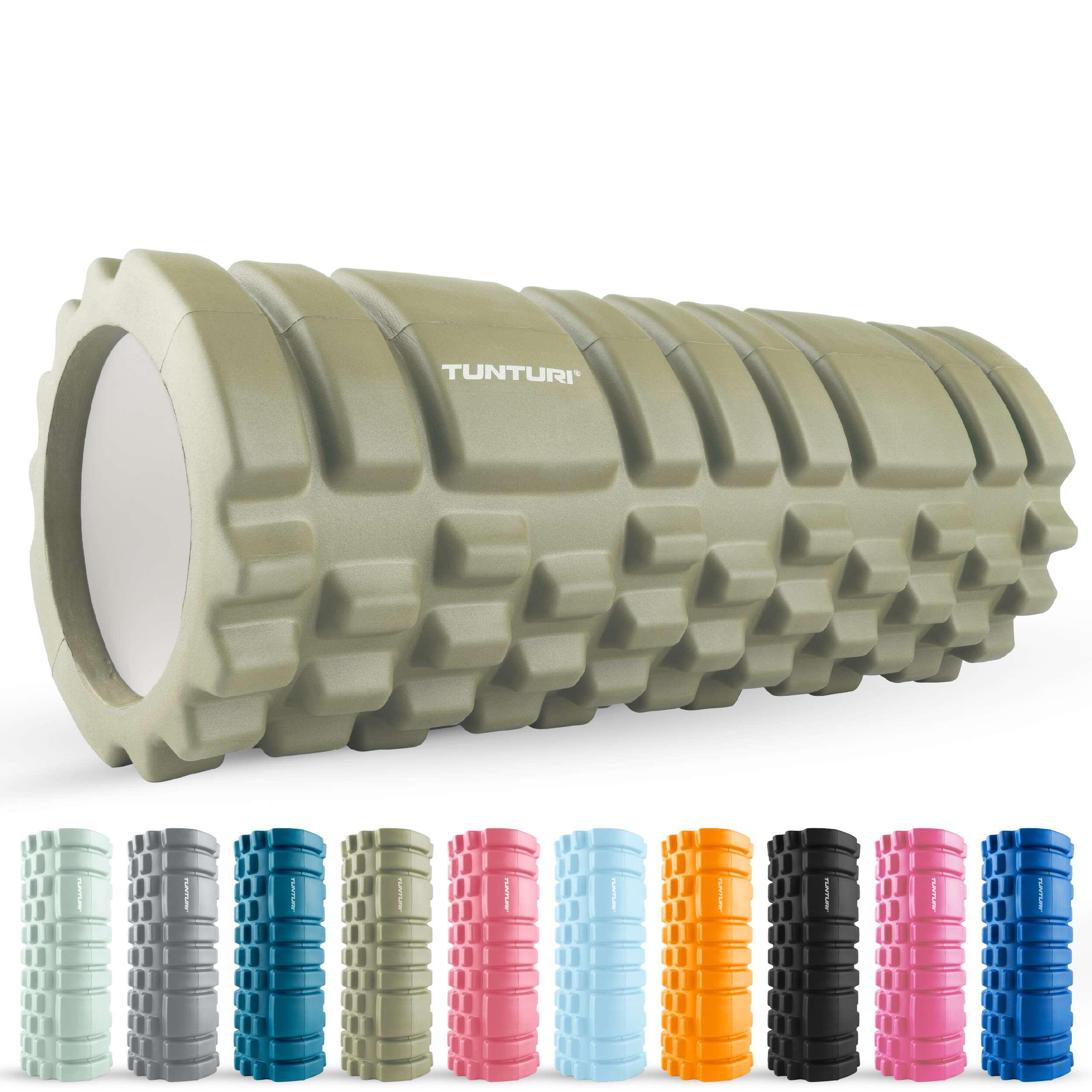 TUNTURI Yoga Grid Foam Roller, 33cm, Army Green
