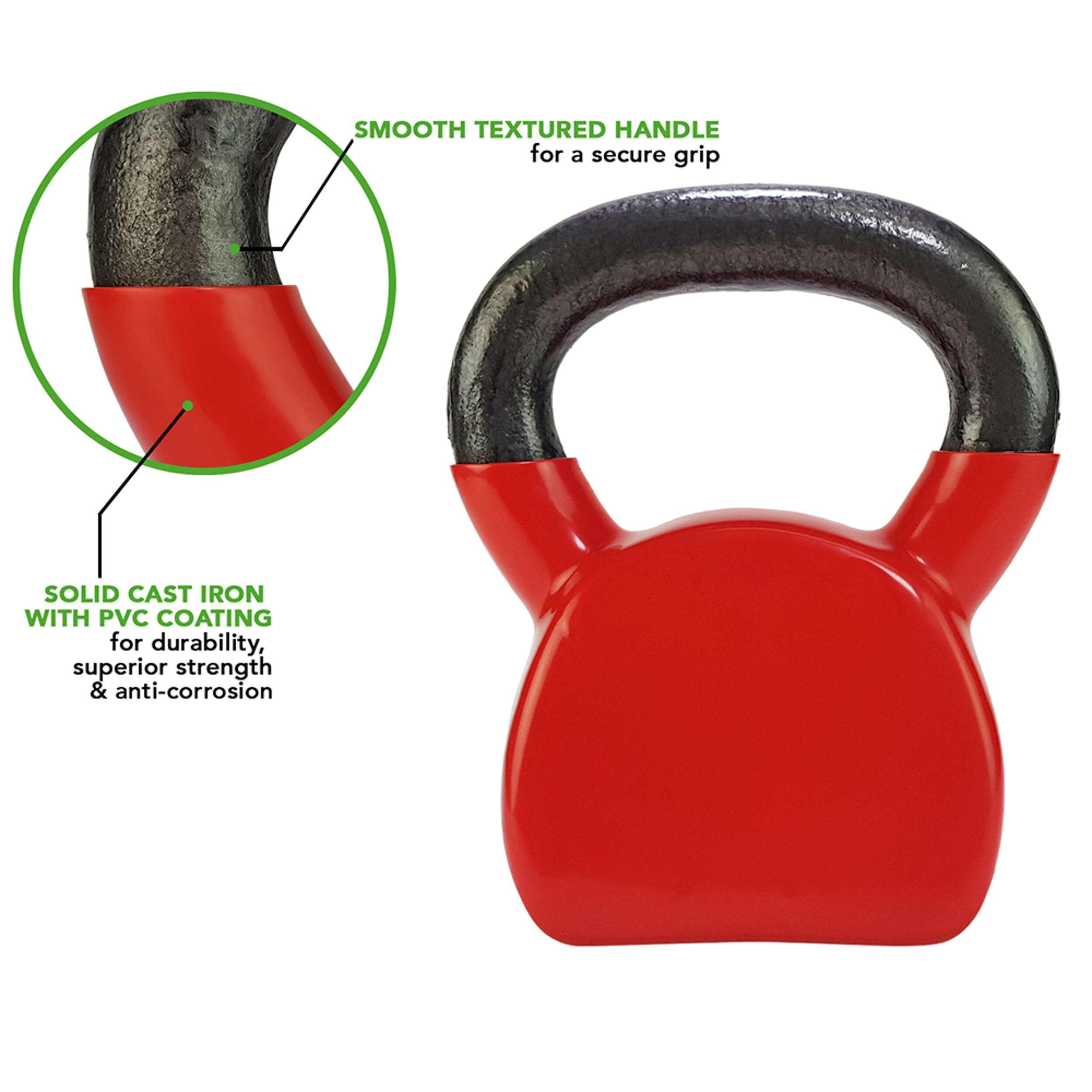 Kettlebell vinyle 4kg rouge 2/8