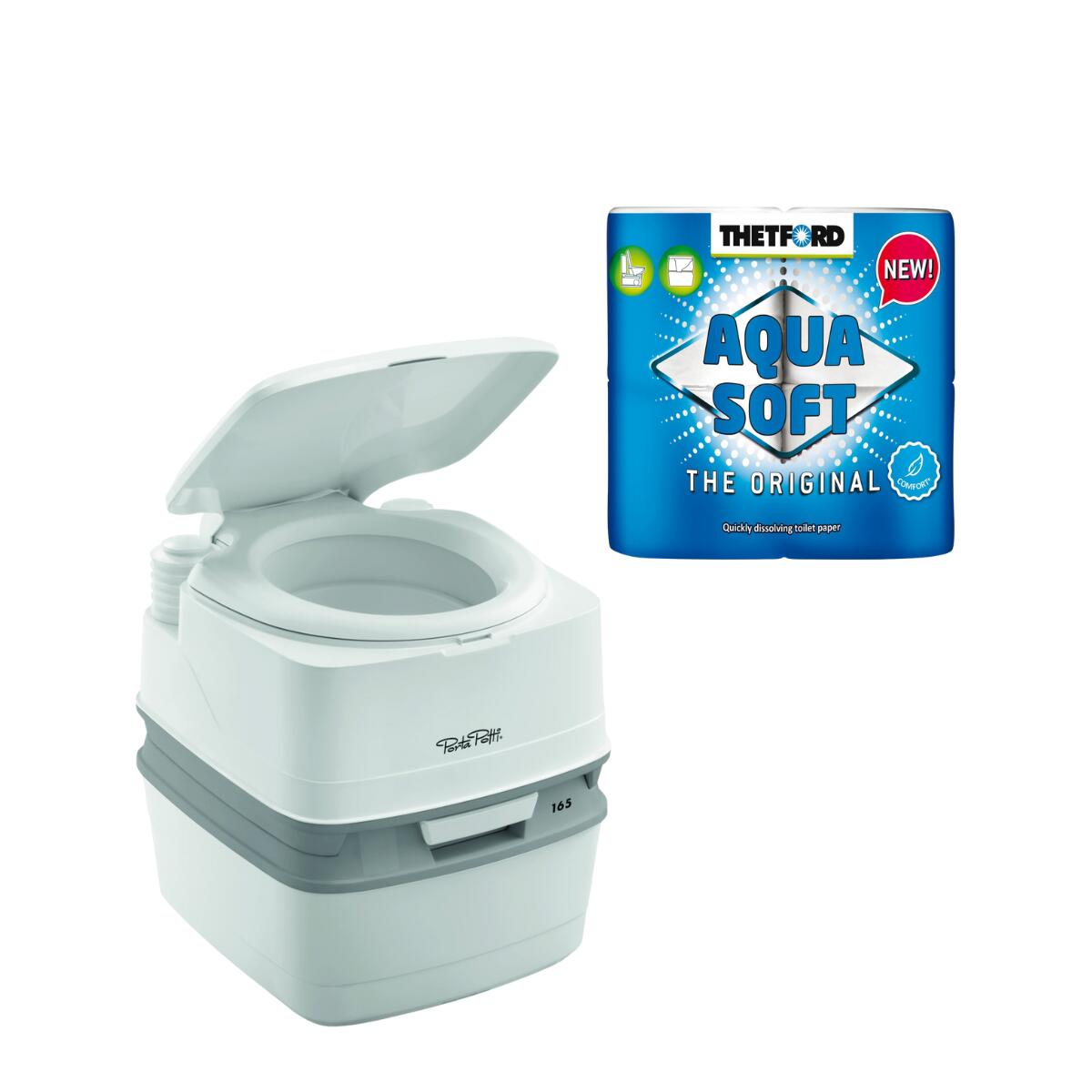 Thetford - Pack Thetford Toilette Portable 100% Autonome Camping-car + Papier Toilette - Toilette Chimique - Taille Unique - Decathlon