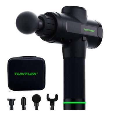 Massage gun - incl. opzetstukken & koffer - oplaadbaar - massage pistool - zwart