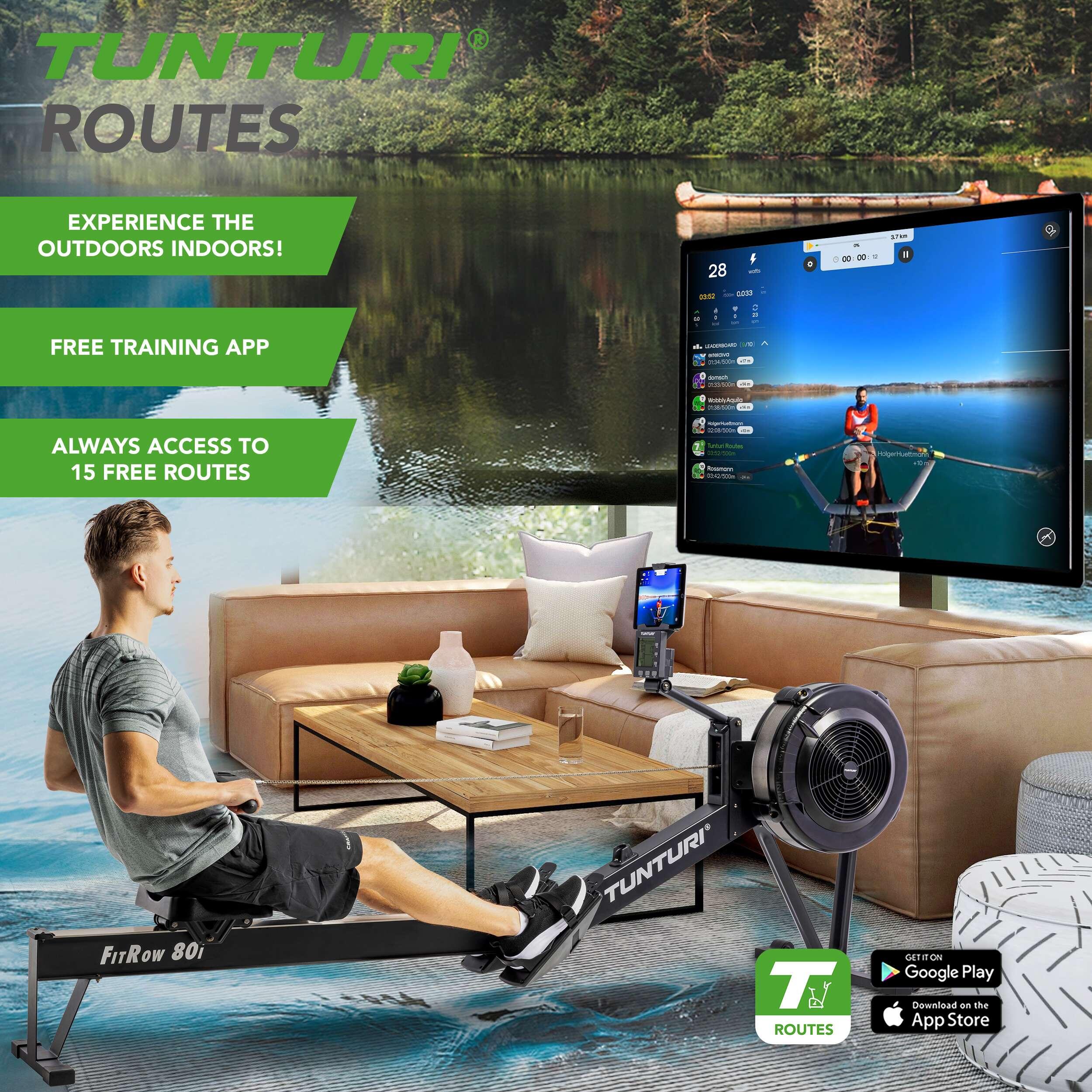 Rameur - Pliable - Résistance à l'air - Bluetooth - Fitrow 80i 2/7