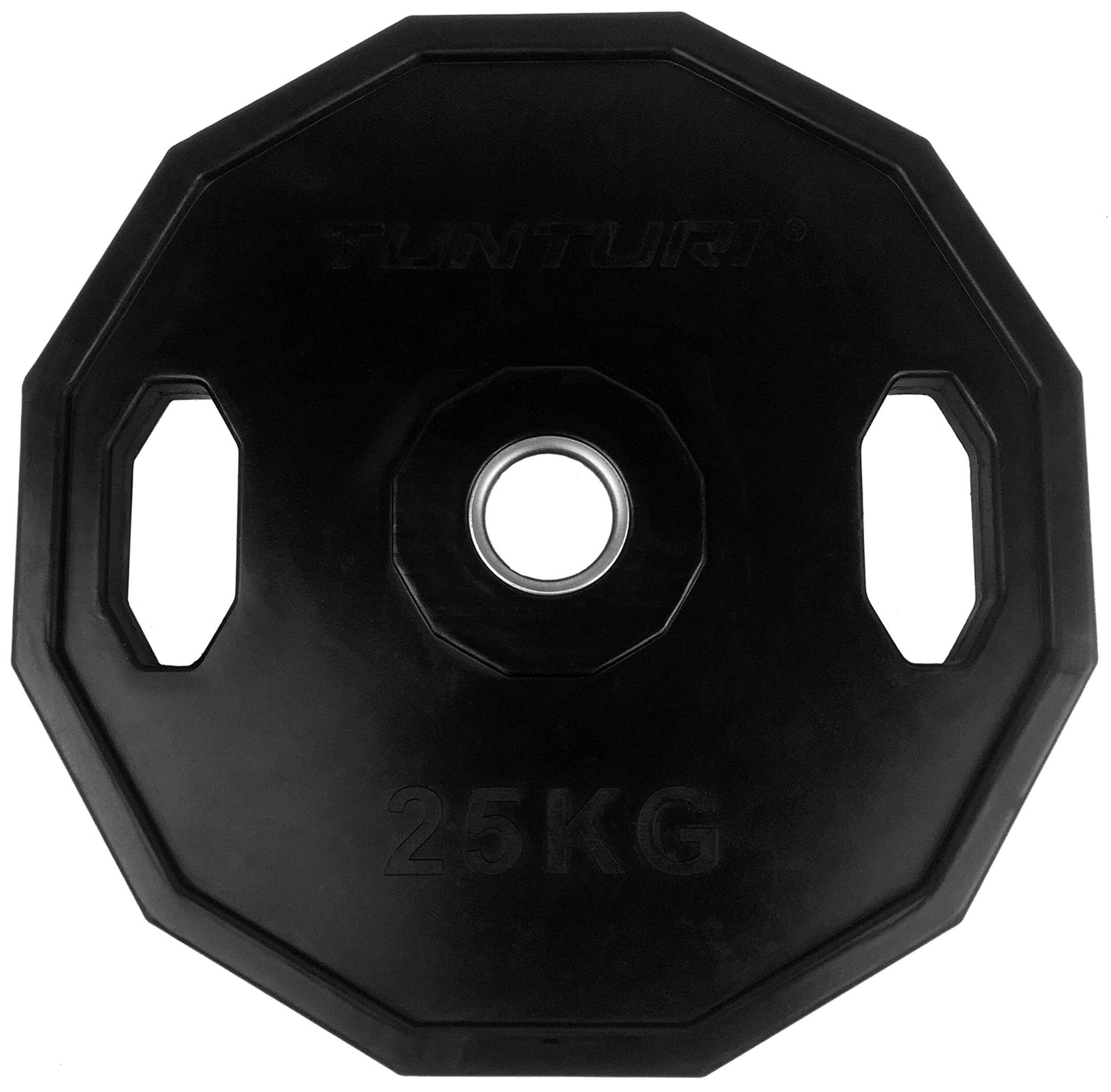 TUNTURI Kotouč olympijský pogumovaný hranatý varianta 25 kg