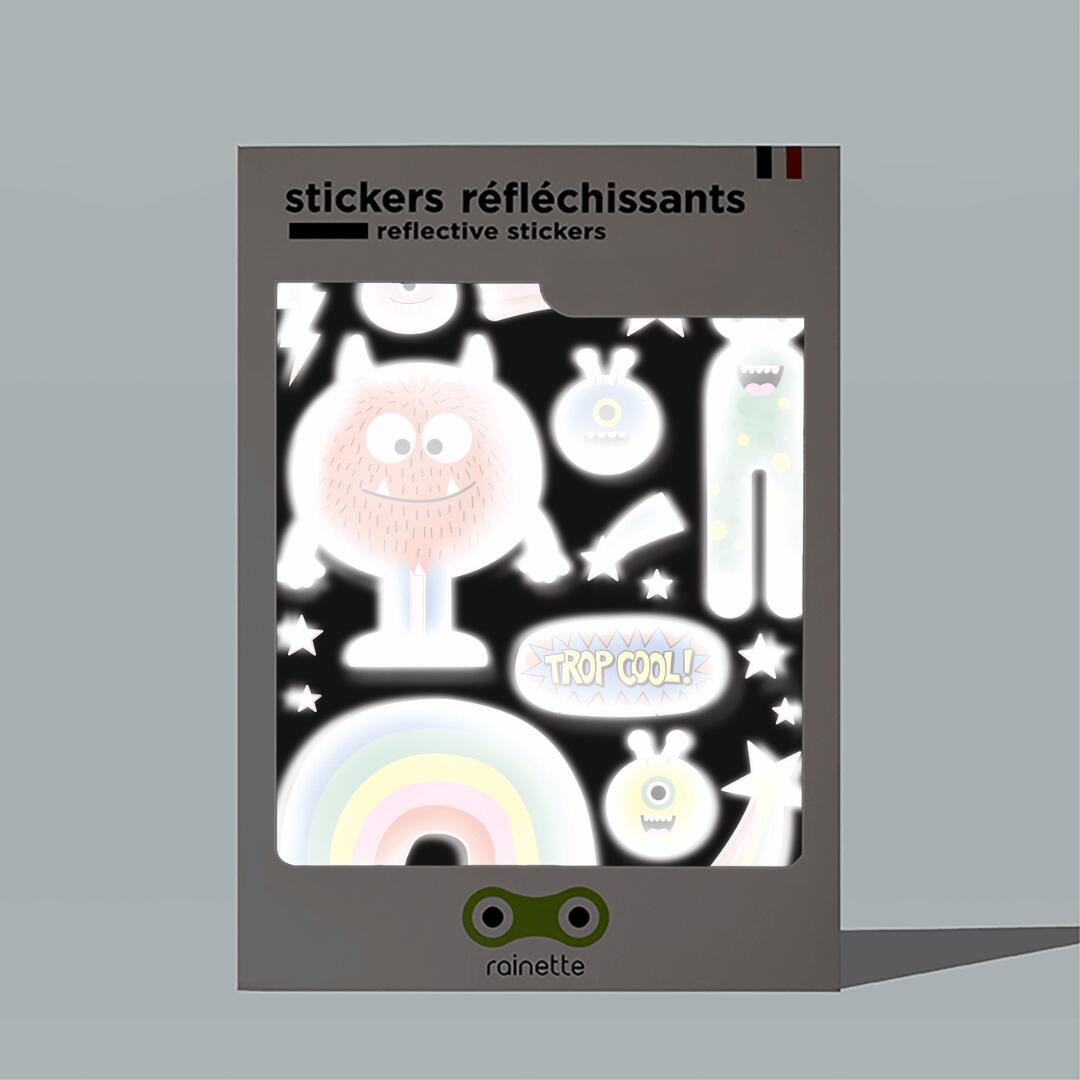 Stickers réfléchissants RAINETTE - vinyle imperméable multi-couleurs. 2/4