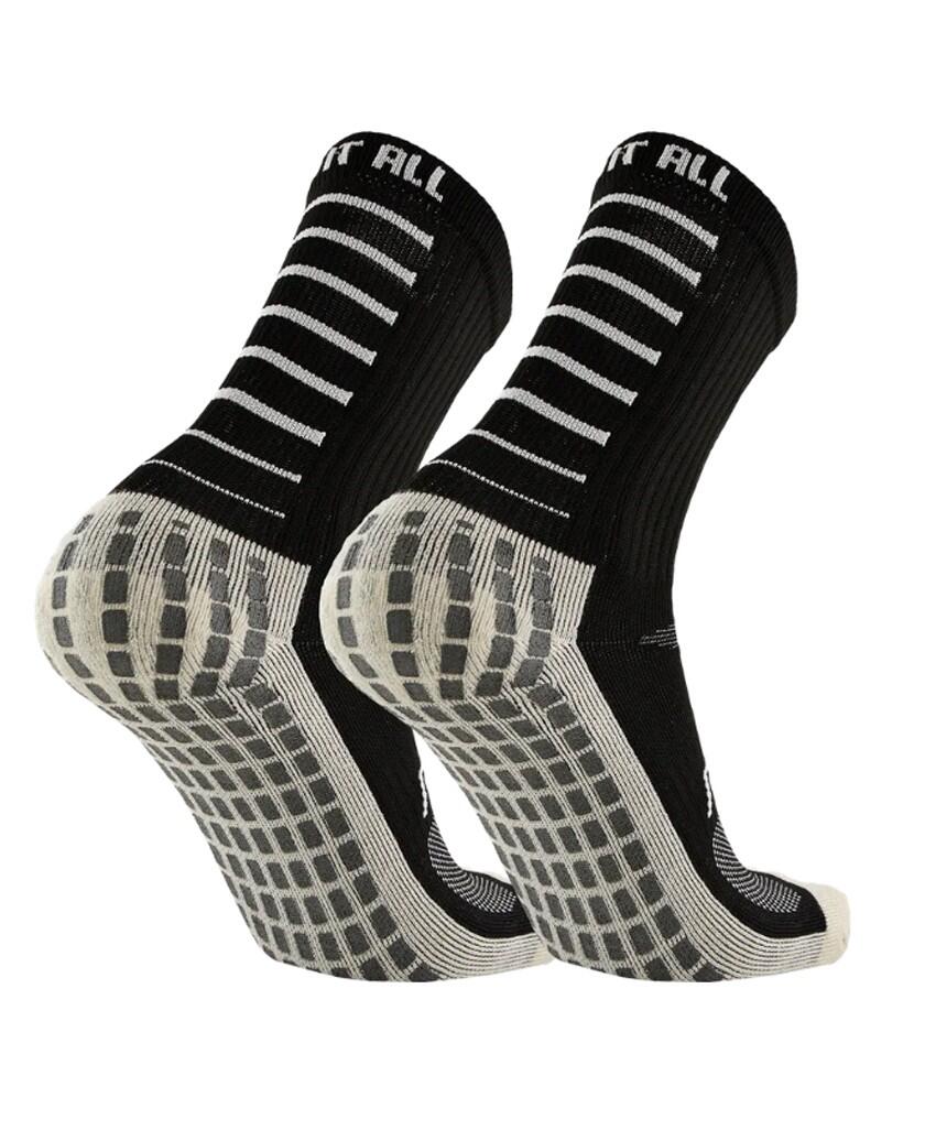 KEEPERSPORT Grip Socks – rutschfeste Sportsocken, Schwarz/Weiß 3/4