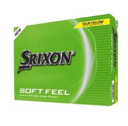 Boîte de 12 Balles de Golf Srixon Soft Feel Jaune New