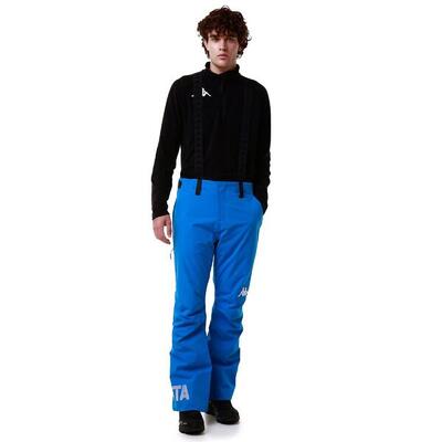 Pantaloni tuta da uomo in poliestere blu da sci