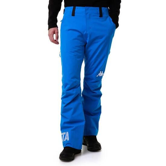 Pantaloni tuta da uomo in poliestere blu da sci
