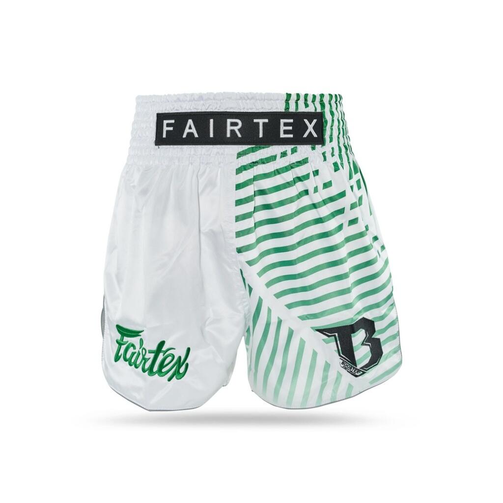 Fairtex x Booster Muay Thai short FXB TBT Racer - wit/groen 2/3