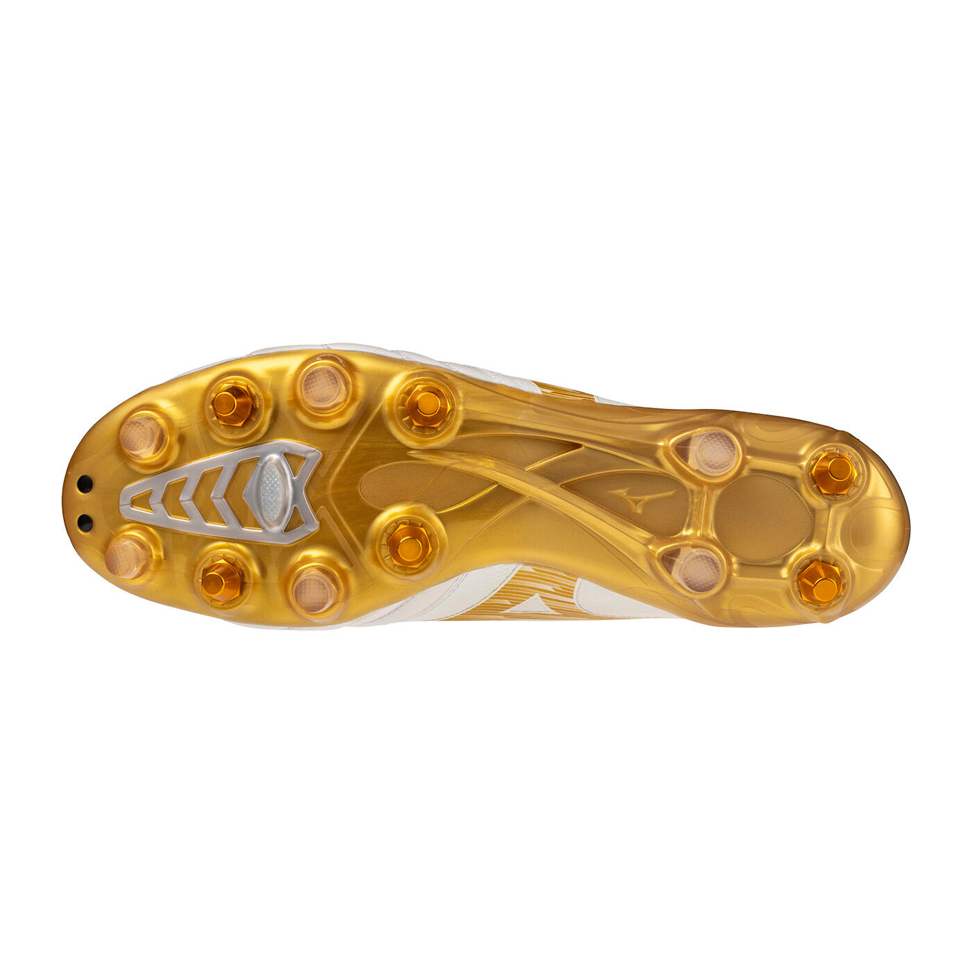 Rugby-schoenen Mizuno Morelia Neo Iv Beta Elite Mix Wit En Goud 2/5