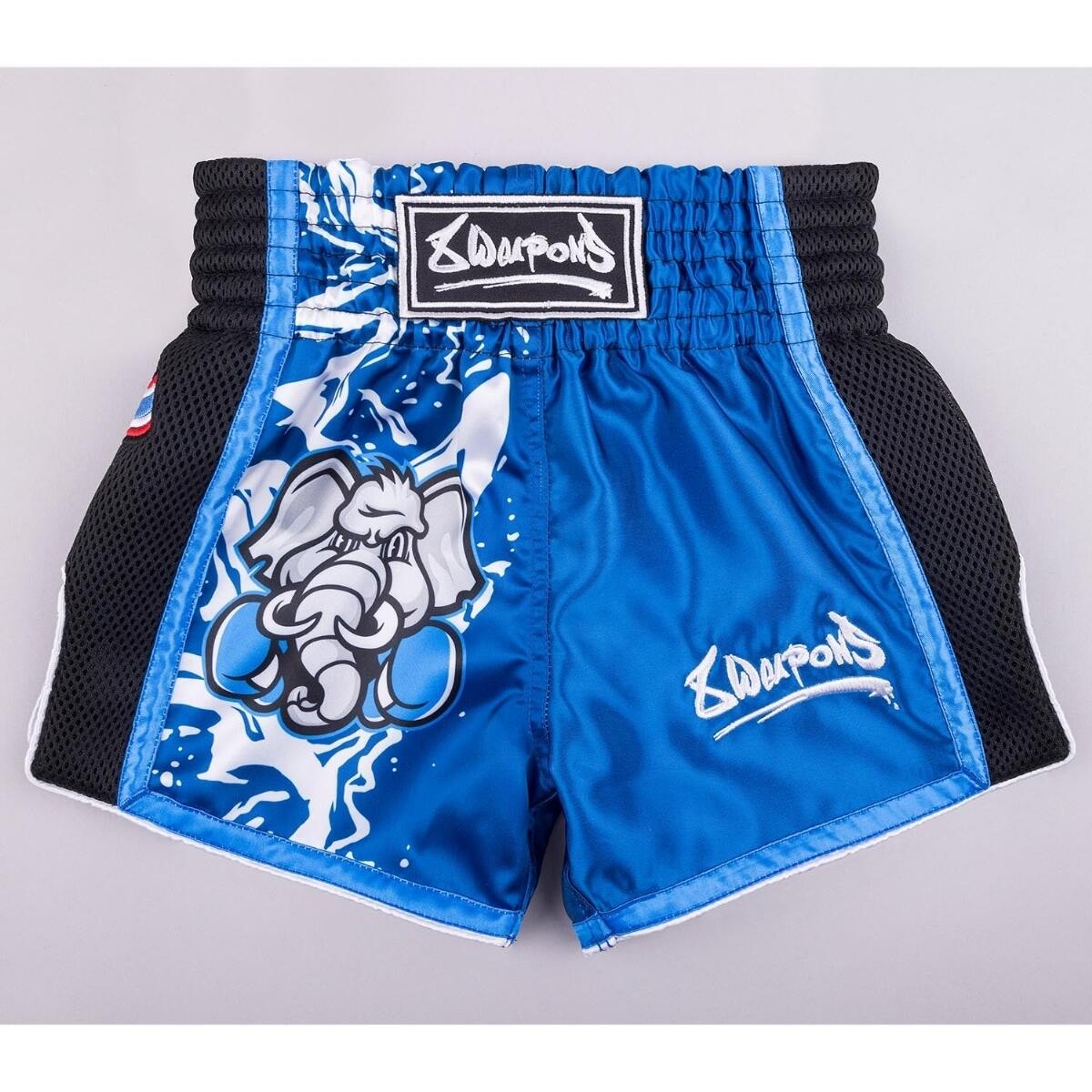 Kids Muay Thai Shorts 8 WEAPONS Jipe blue 3–4Y 3/7