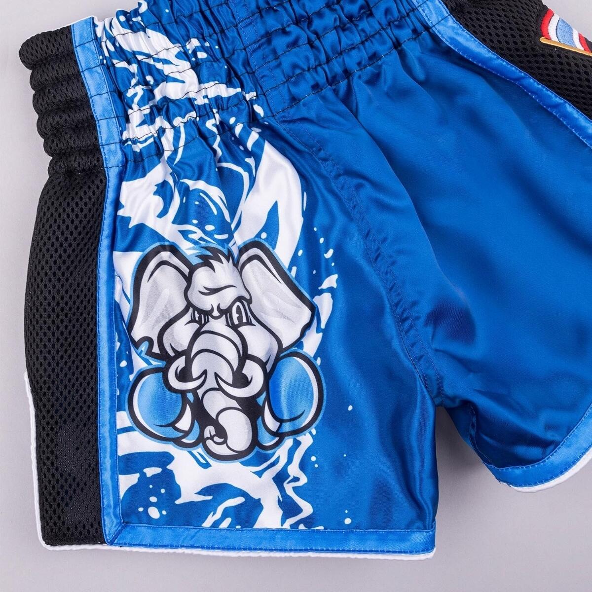 Kids Muay Thai Shorts 8 WEAPONS Jipe blue 3–4Y 7/7