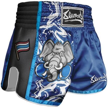Short de Muay Thaï Enfant 8 WEAPONS Jipe bleu 3–4 ans