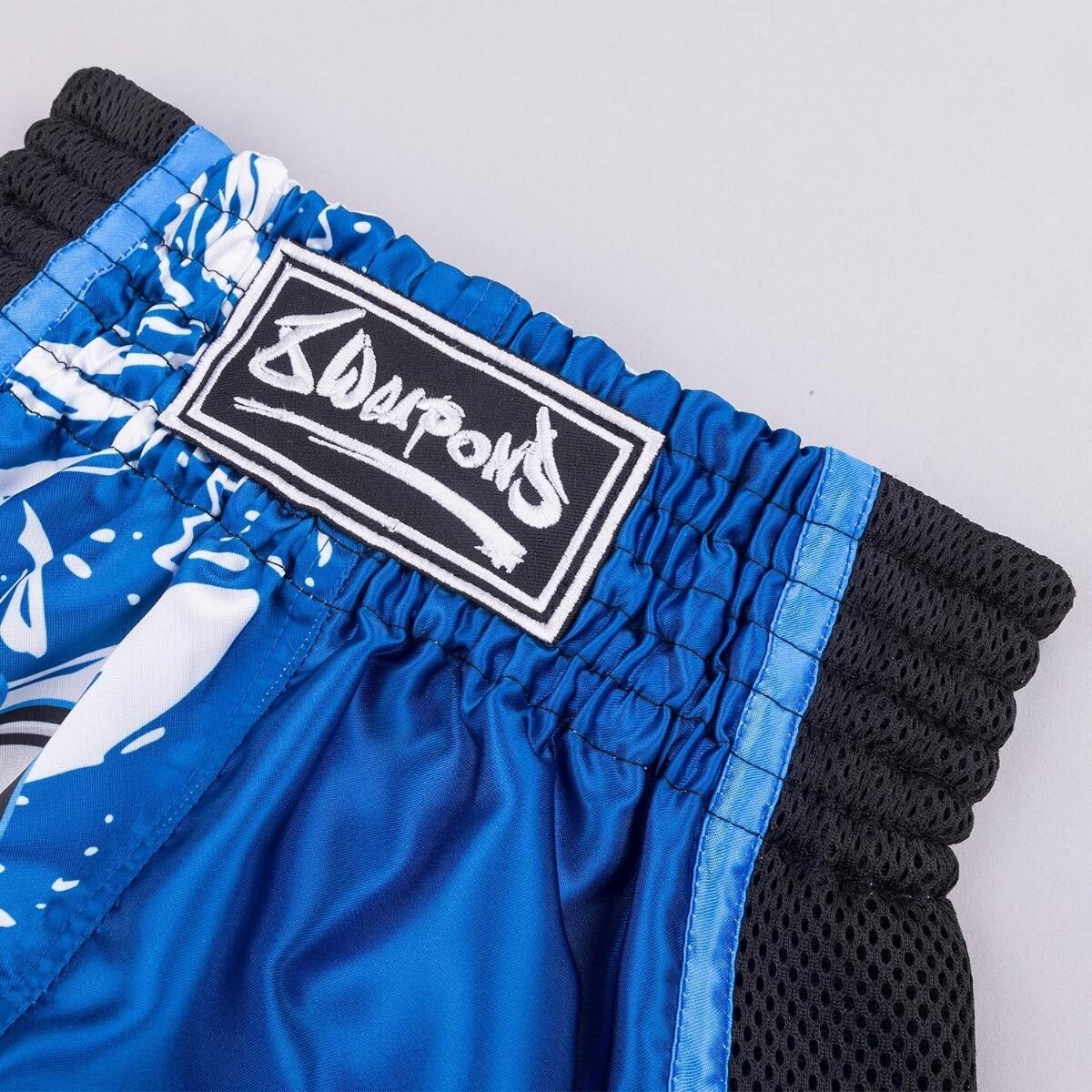 Kids Muay Thai Shorts 8 WEAPONS Jipe blue 3–4Y 6/7
