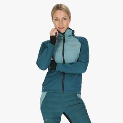 Dames cross-country ski jas waterdicht ademend nordic hybrid hooded w