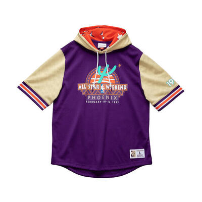Korte mouwen hoodie van breigoed mitchell & ness all star
