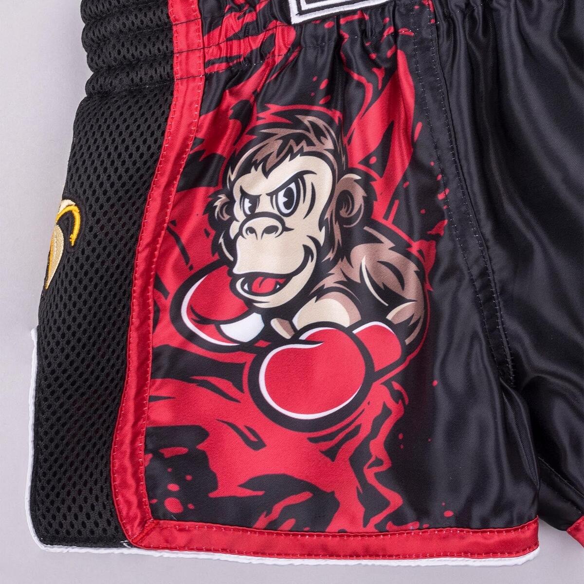 Short de Muay Thaï Enfant 8 WEAPONS Joe noir-rouge 4–6 ans 4/7