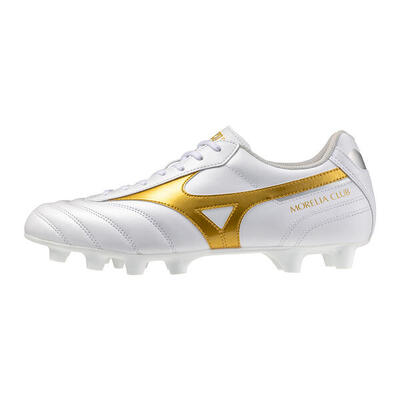 Voetbalschoenen mizuno morelia ii club wit en goud