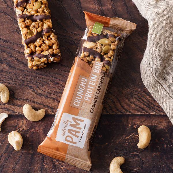 Naturally Pam Crunchy Protein Riegel (Packung zu 12) 2/3