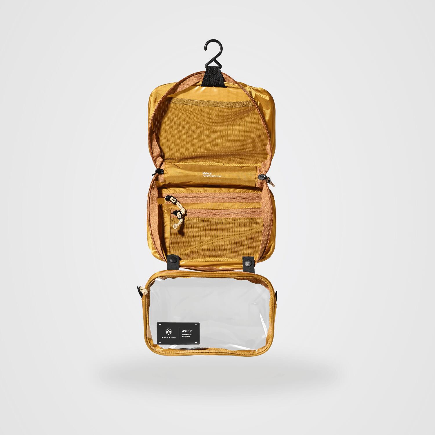 Trousse de toilette AVIOR à suspendre, ultralégère, jaune 5/7