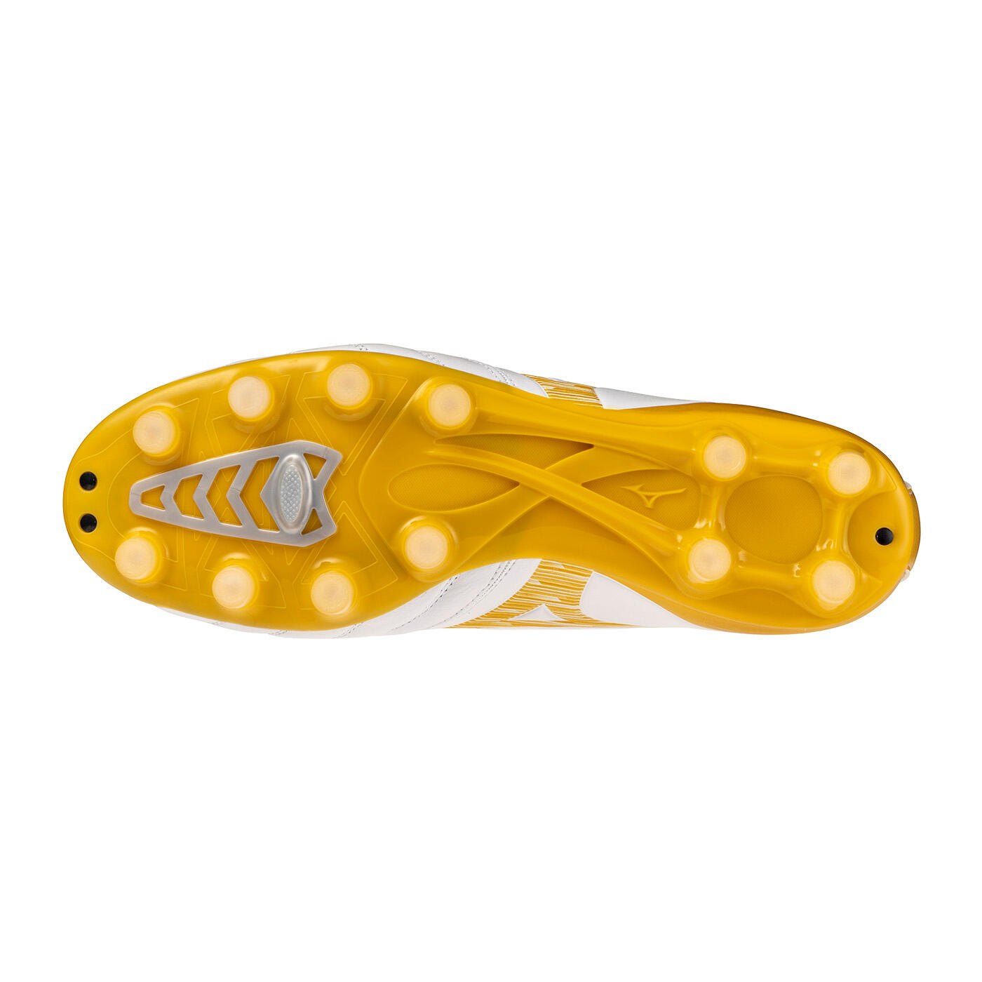 Mizuno Morelia Neo IV Pro FG Blanco y Dorado 2/5