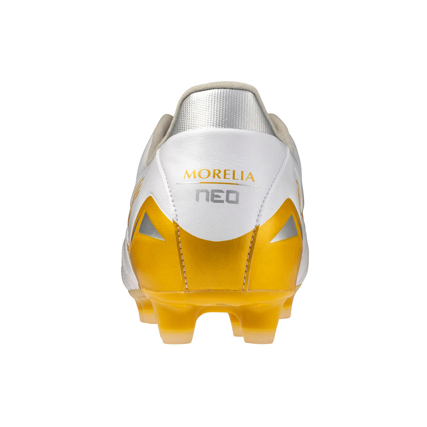 Mizuno Morelia Neo IV Pro FG Blanco y Dorado 5/5