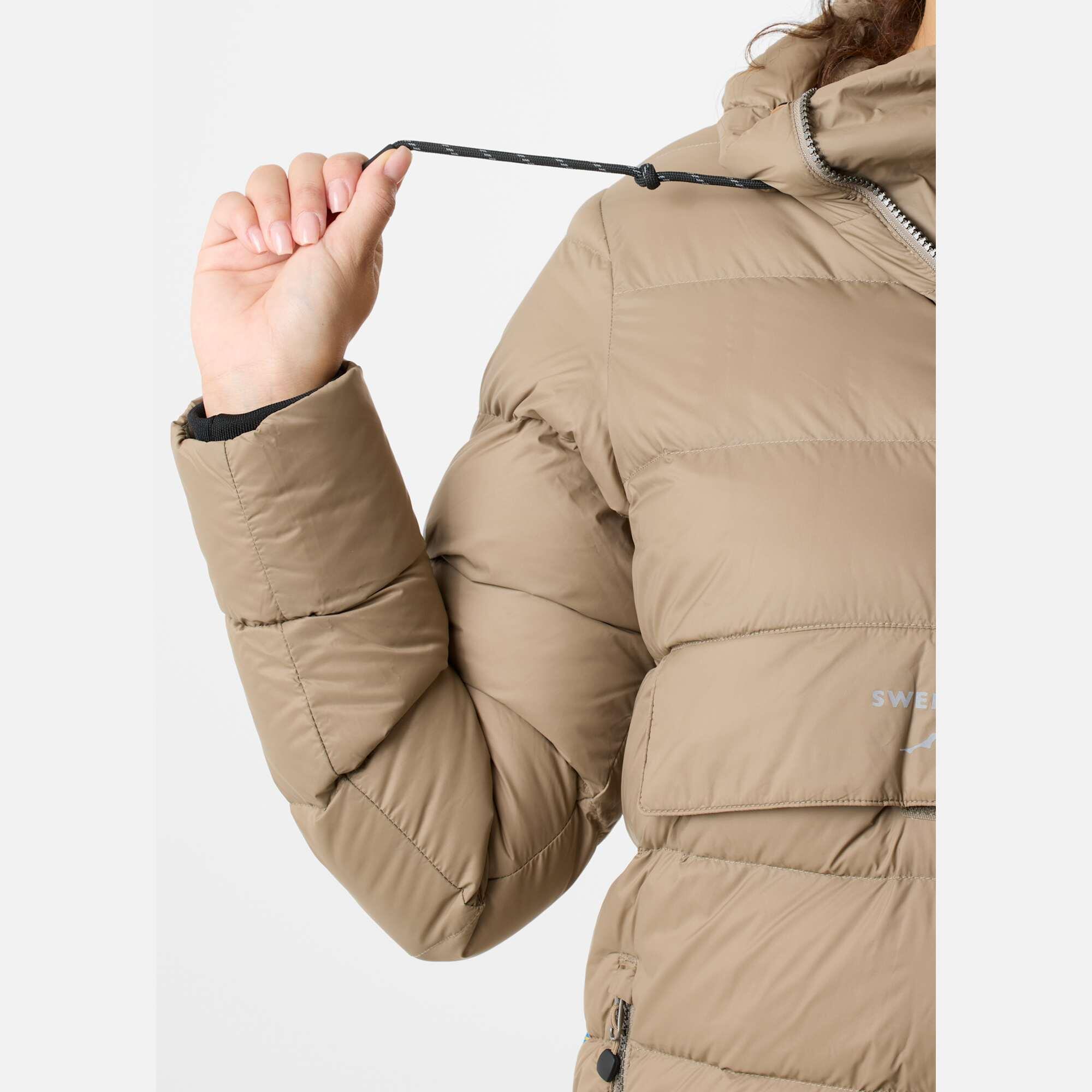 Doudoune randonnée femme coupe-vent respirante Östersund Anorak Long 6/7