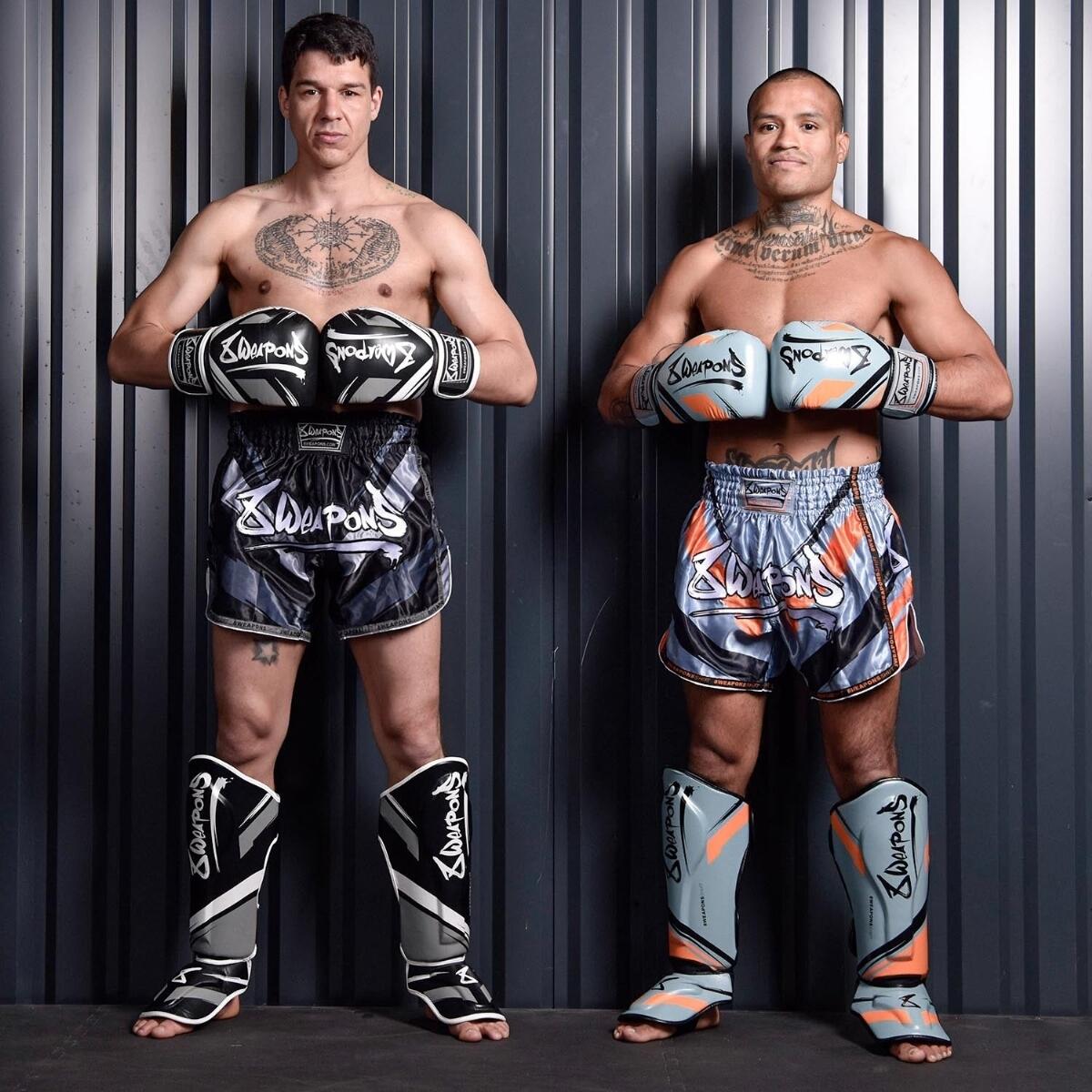 Muay Thai Shorts 8 WEAPONS Shift ice-grey-orange XXL 2/7