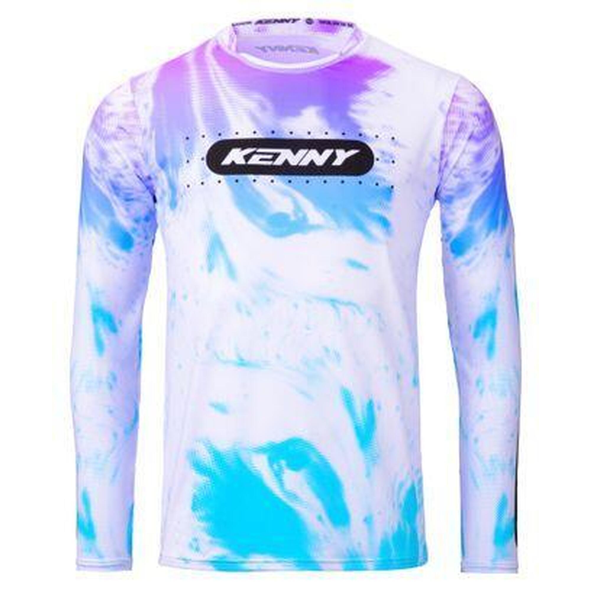 Kenny - Maillot Manches Longues Kenny Prolight Blanc/violet - Maillot Manches Longues - Blanc|bleu|vert - Decathlon