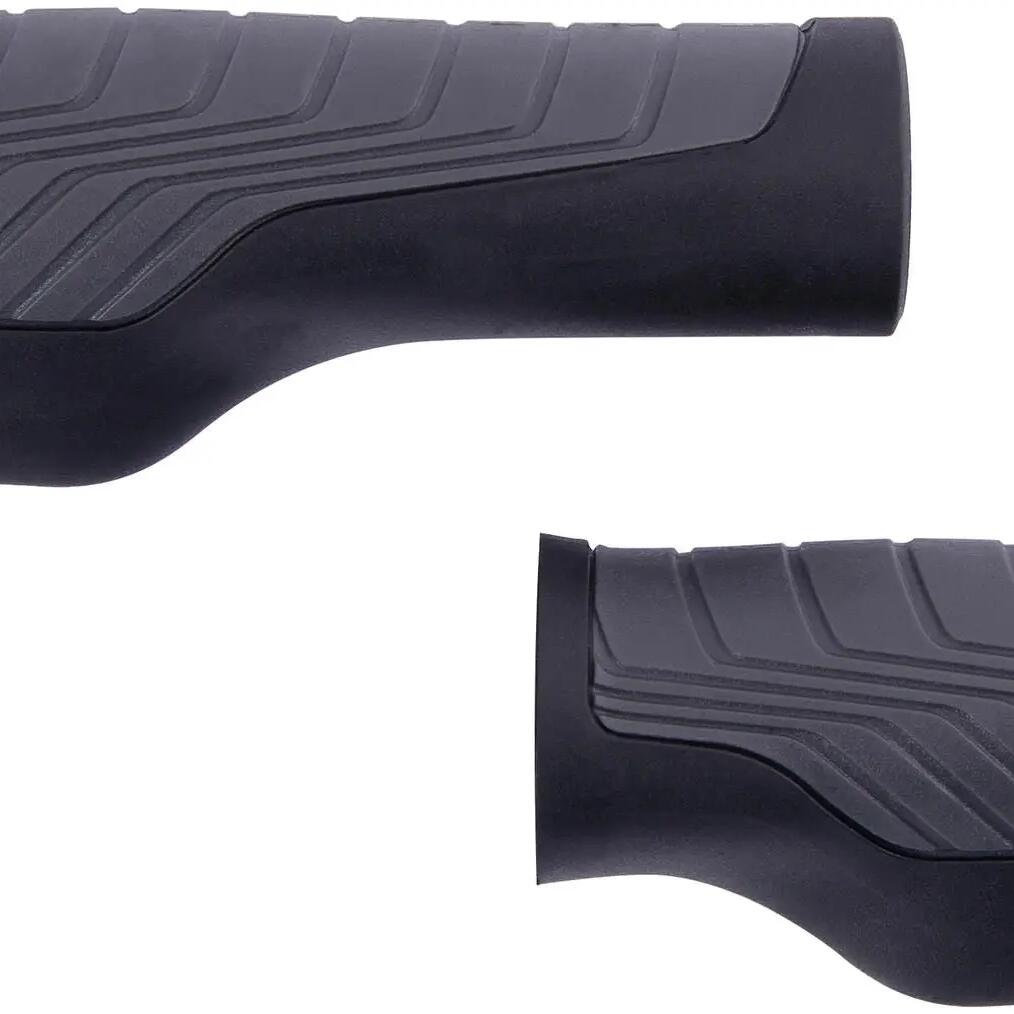 CONTEC Tour Wing Ergonomic Handlebar Grips, 133/93 mm, Pair, Black/Grey.