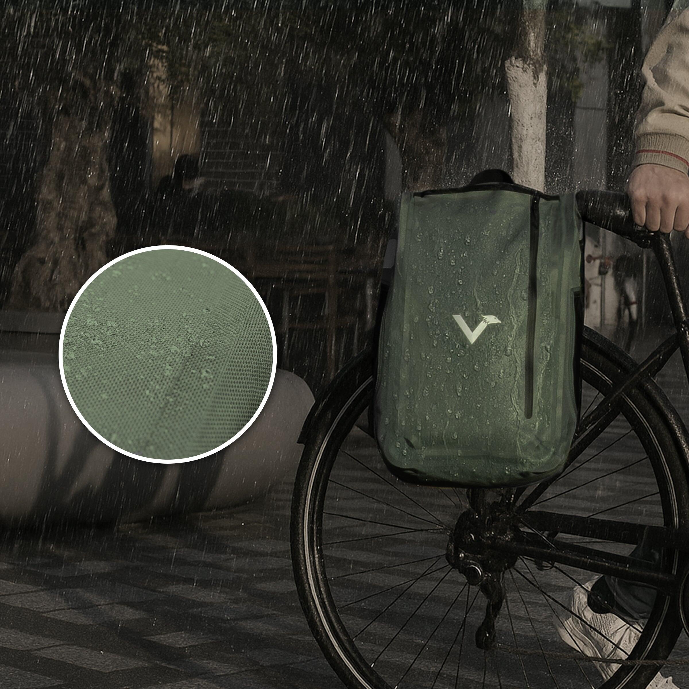 Sacoche vélo 2en1 porte-bagages sac à dos étanche 28 L - UrbanX 2/7