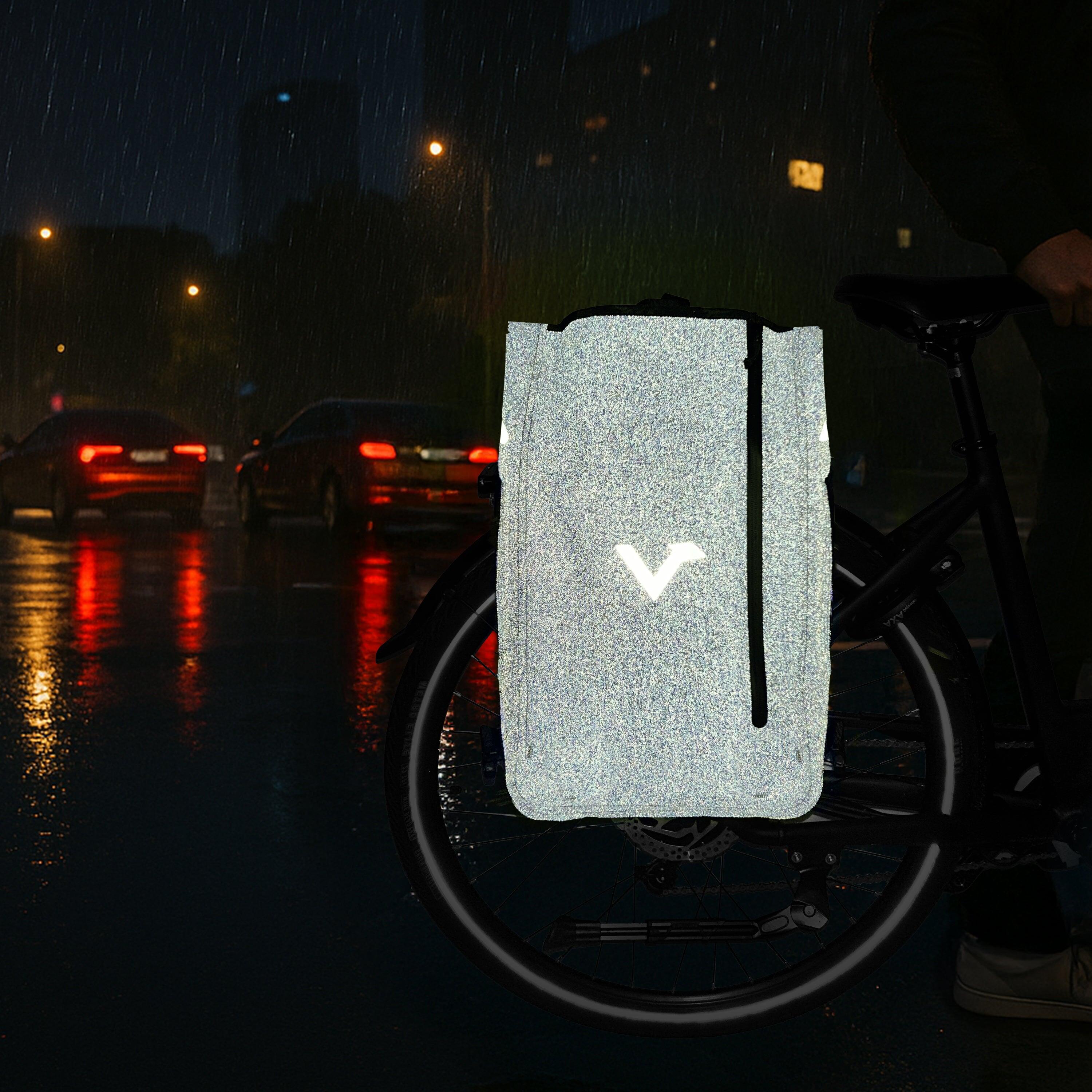 Sacoche vélo 2en1 porte-bagages sac à dos étanche 28 L - UrbanX 4/7
