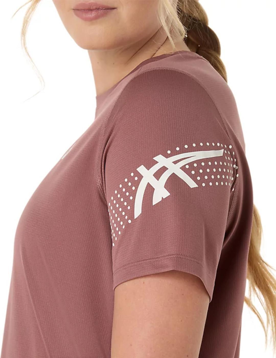 T-Shirt für Damen Asics Icon Rosa 4/6