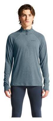 Heren-trui met lange mouwen craft wool blue