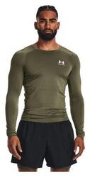 Haut de compression Under Armour HeatGear Compression Kaki Homme