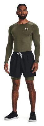 Under Armour HeatGear Top a compressione Khaki Uomo 4/7