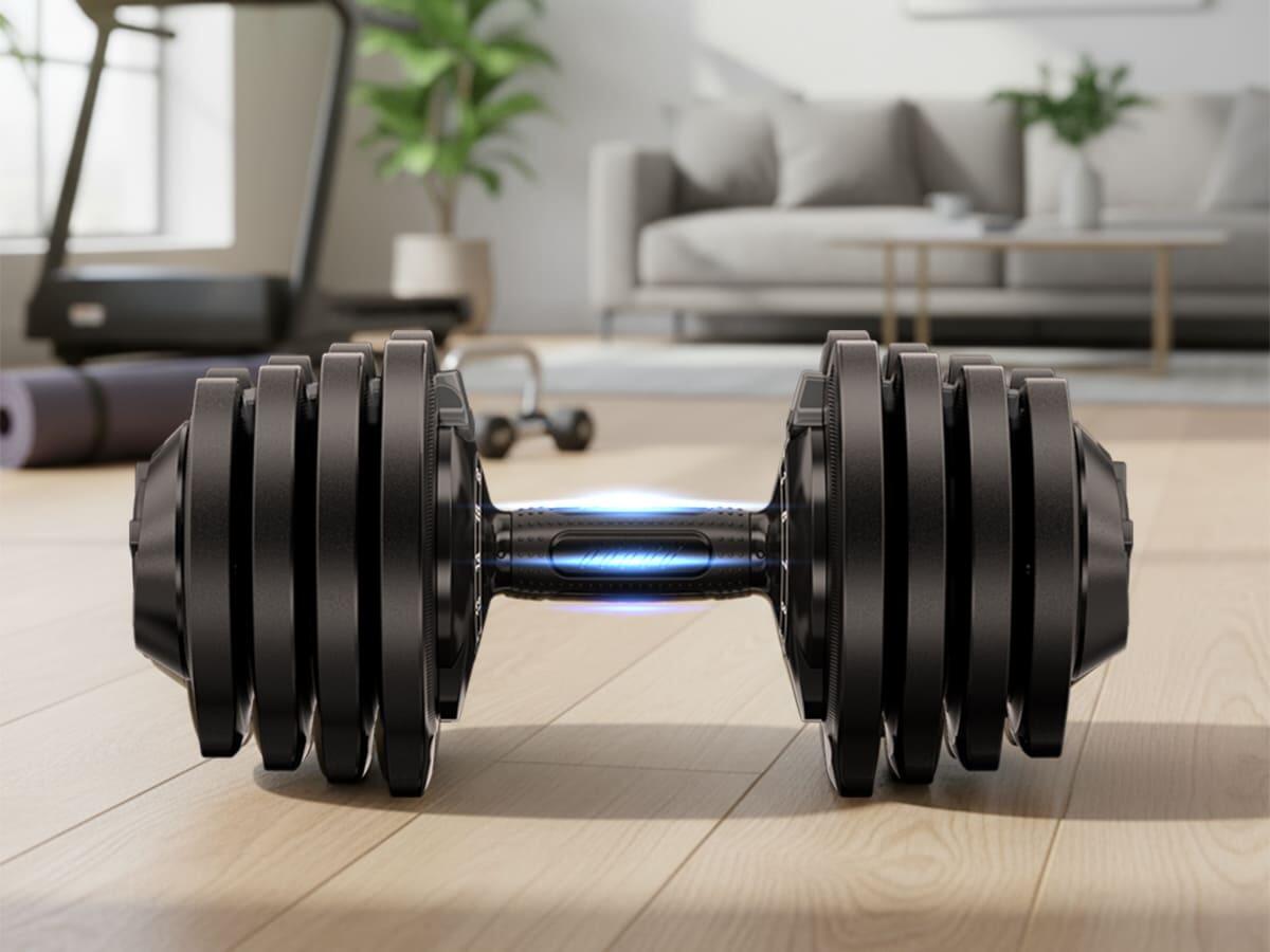 Haltère Paino - Haltère fitness court - Réglable sur 12 poids de 1,5 à 18 kg 3/7
