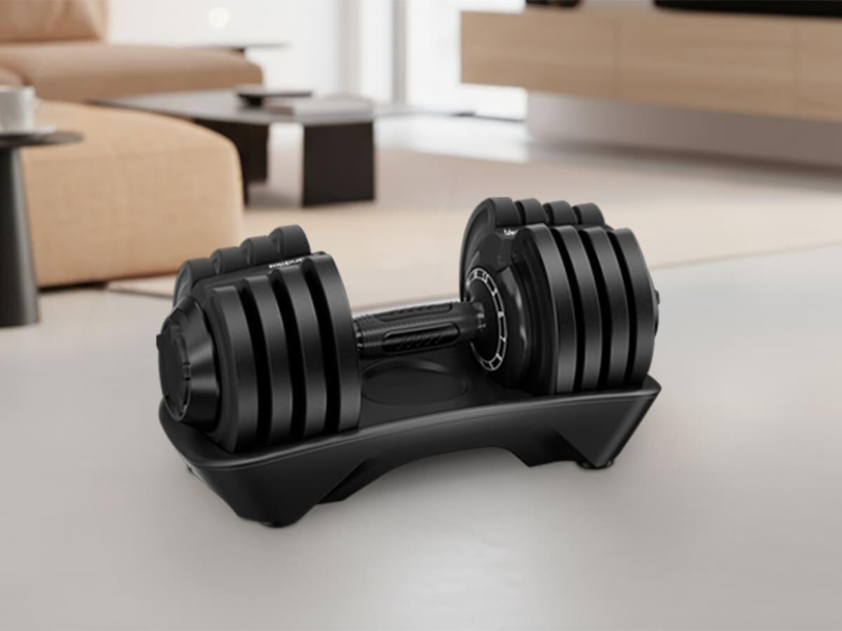Haltère Paino - Haltère fitness court - Réglable sur 12 poids de 1,5 à 18 kg 2/7