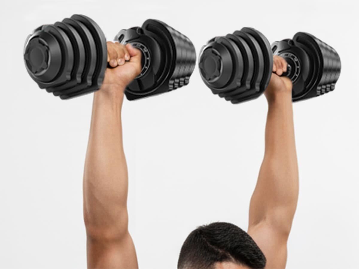 Haltère Paino - Haltère fitness court - Réglable sur 12 poids de 1,5 à 18 kg 6/7