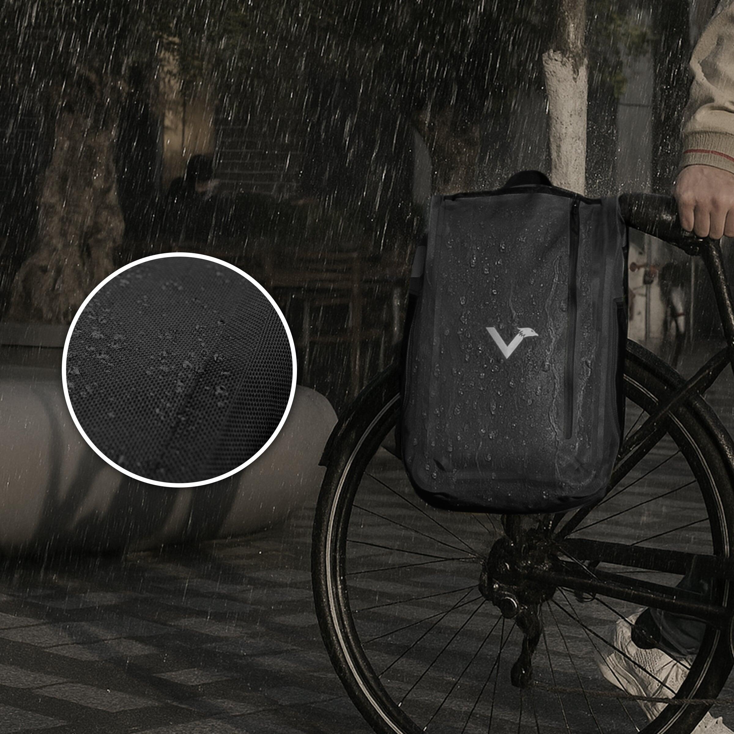 Sacoche vélo 2en1 porte-bagages sac à dos étanche 28 L - UrbanX 2/7