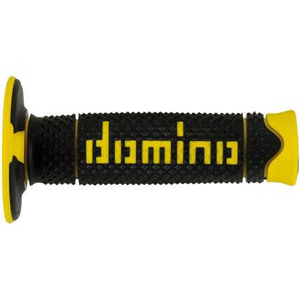 Domino A260 gumowy uchwyt 120 mm zamknięty czarny/żółty 22/26 mm