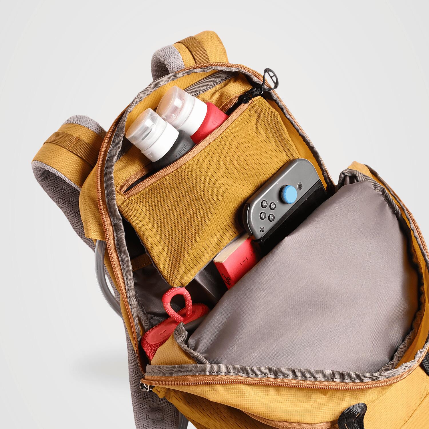 NORDKAMM Wandelrugzak 20 L dames heren daypack lichte dagrugzak 20 liter geel 5/7