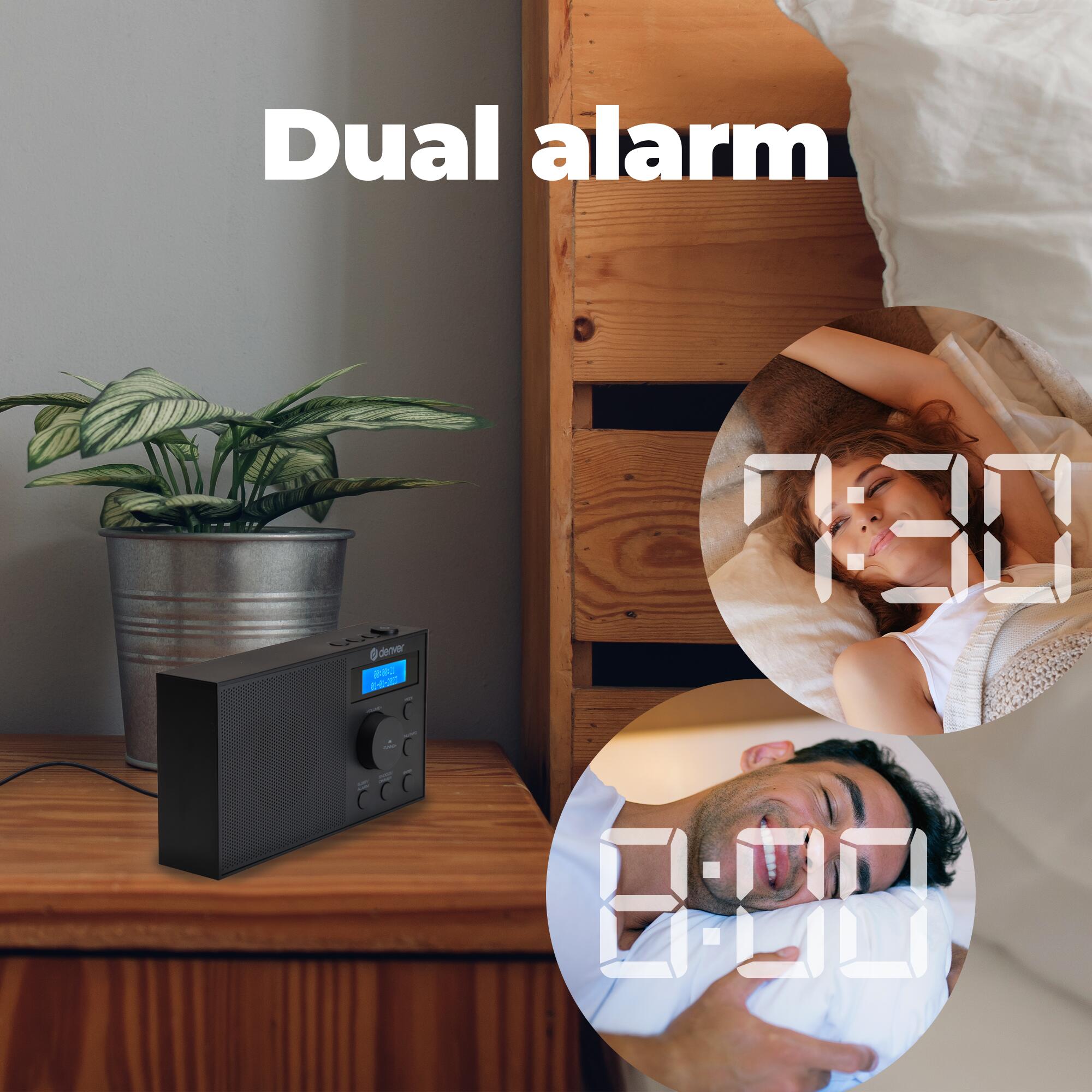 DAB Radio - FM Radio - Accu/Netstroom - Wekkerradio - Draagbare Radio - DAB51B 2/7