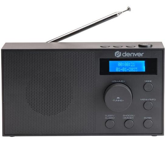 Denver DAB51B Radio DAB – Radio portable avec batterie rechargeable