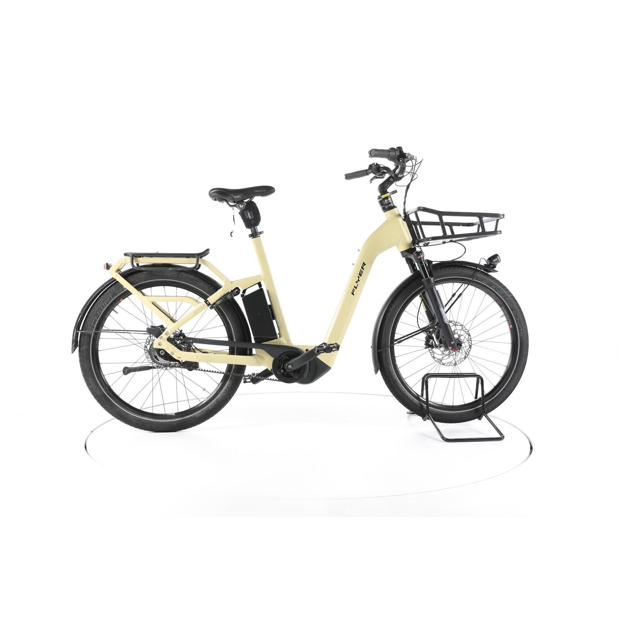 Flyer - Reconditionné - Flyer Gotour3 7.43 City Vélo Électrique Entrée Basse - Bon - Vélo Ville - Beige - Grand - Decathlon